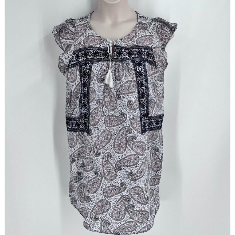 Old Navy Embroidered Flutter-Sleeve Dress for Women Size M ShiftCasual Day Dress